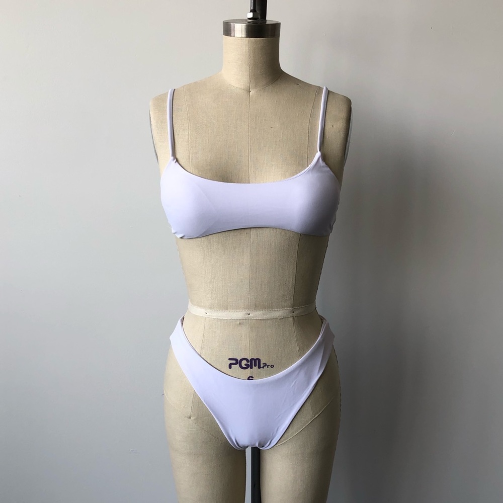 The Best Fitting Basic White Two Piece Bikini